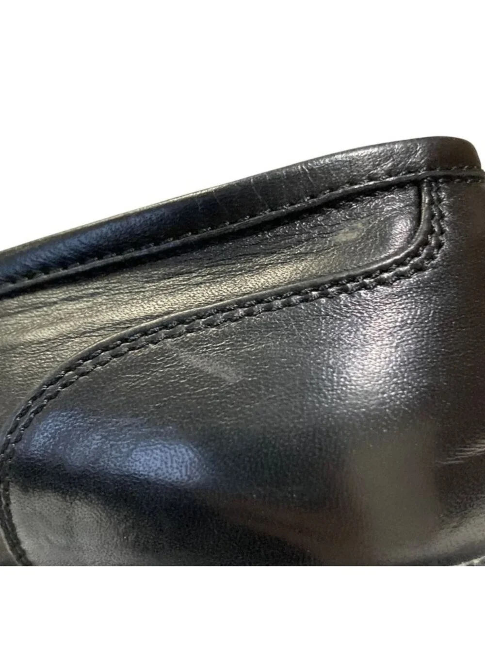Chanel Vintage Turnlock CC Logo Leather Loafers Equivalent Black Second